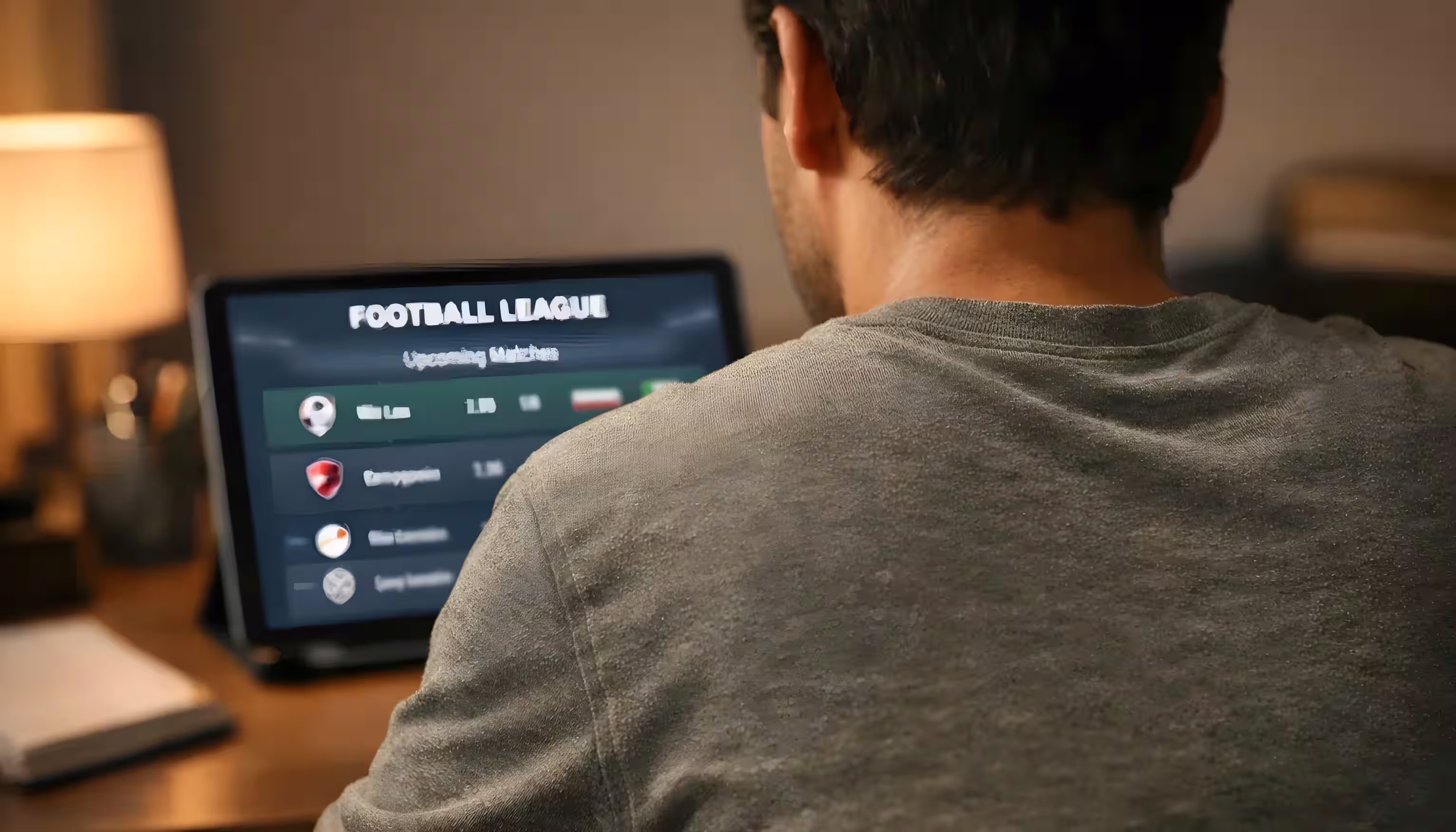 Interfaz de apuestas mostrando liga de fútbol virtual con cuotas y marcadores