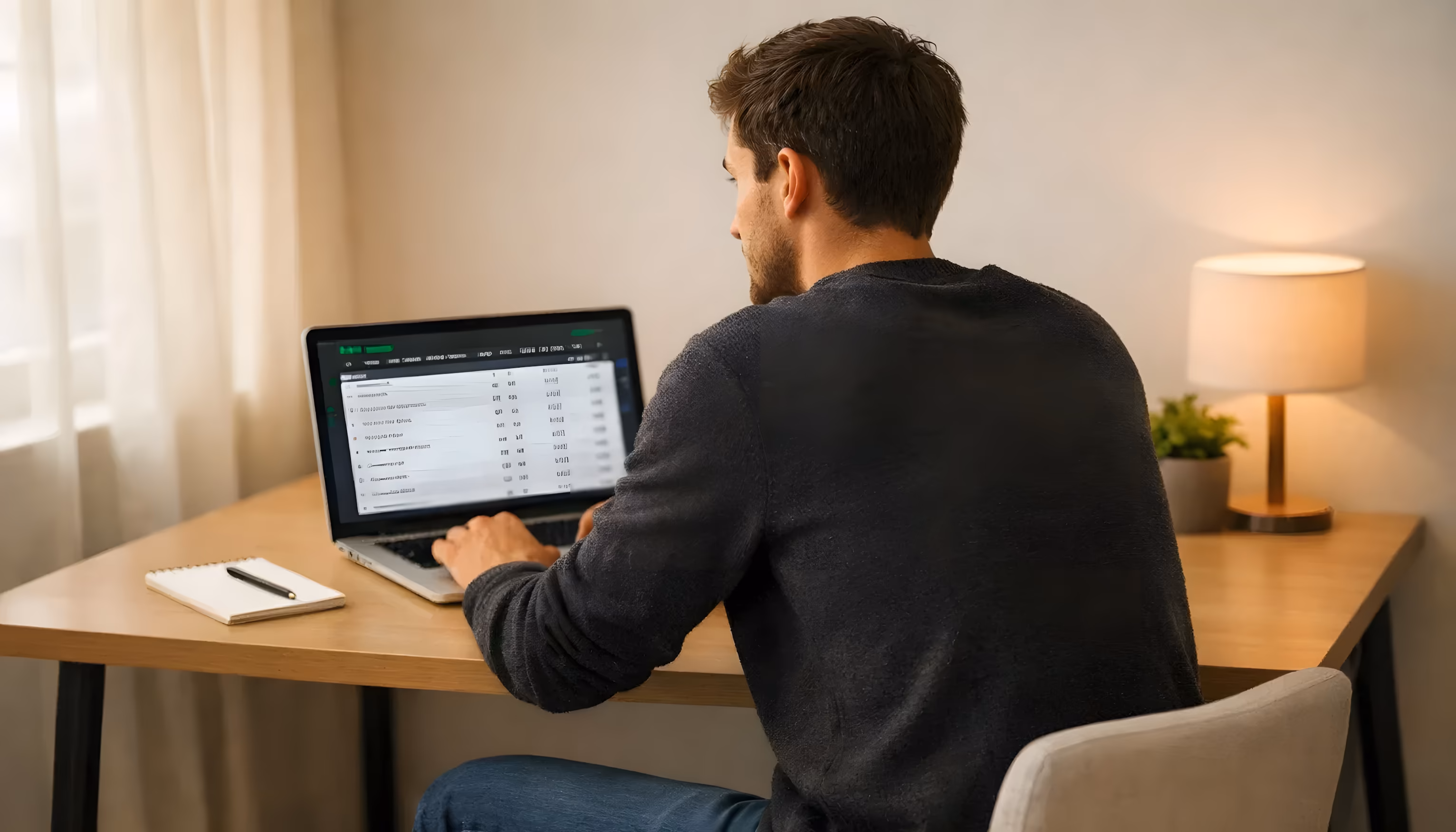 Persona revisando mercados de apuestas virtuales en un portátil con gráfico de cuotas